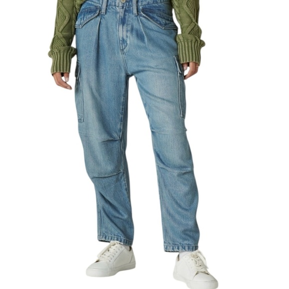 Lucky Brand Liquid Denim Luxe Cargo Jeans - Picture 1 of 14